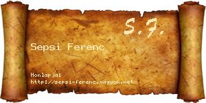 Sepsi Ferenc névjegykártya